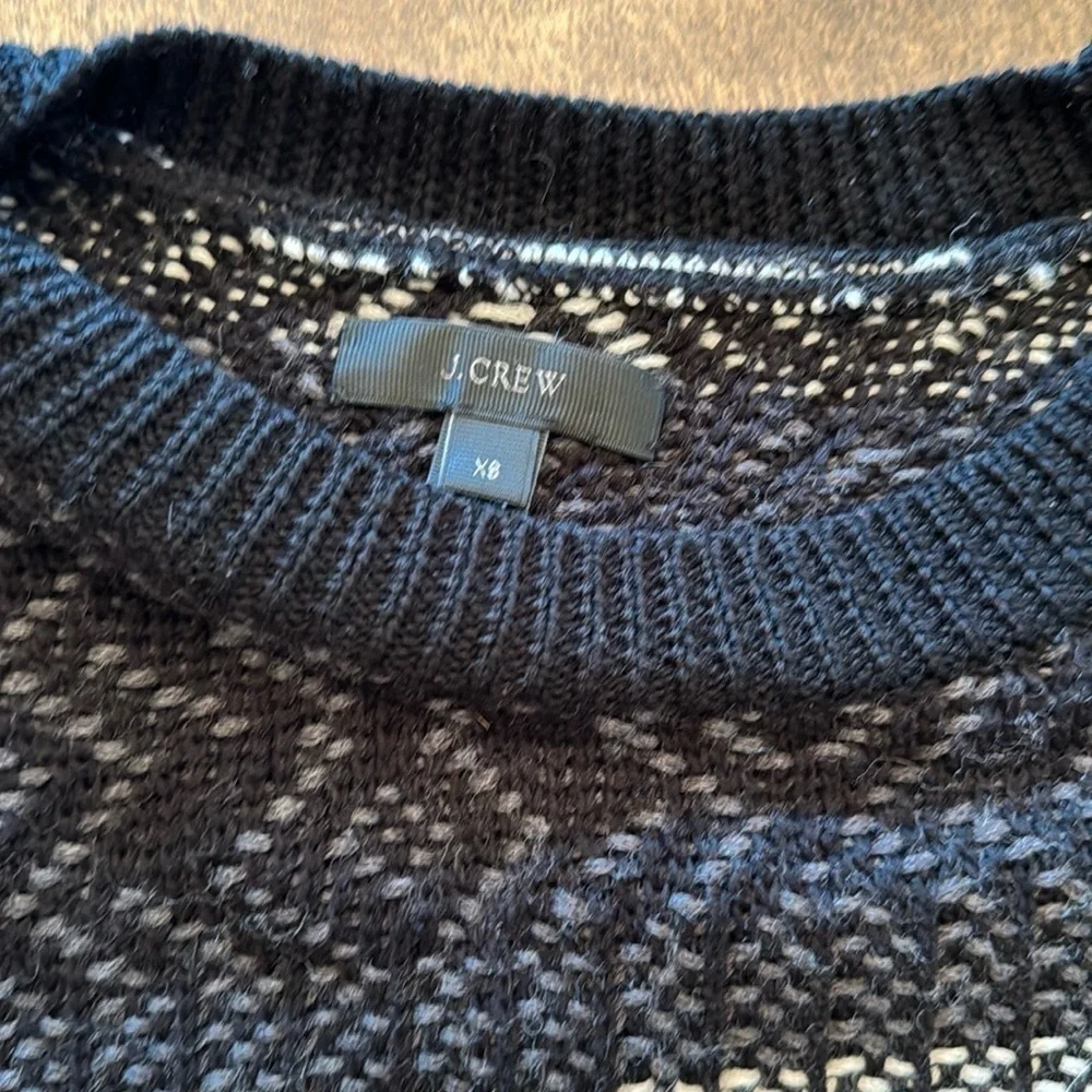 J. Crew Geometric Print Wool Blend Sweater Size XS